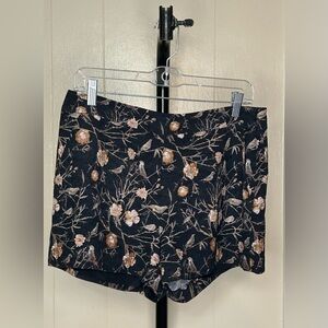 Floral Black Women's Shorts
